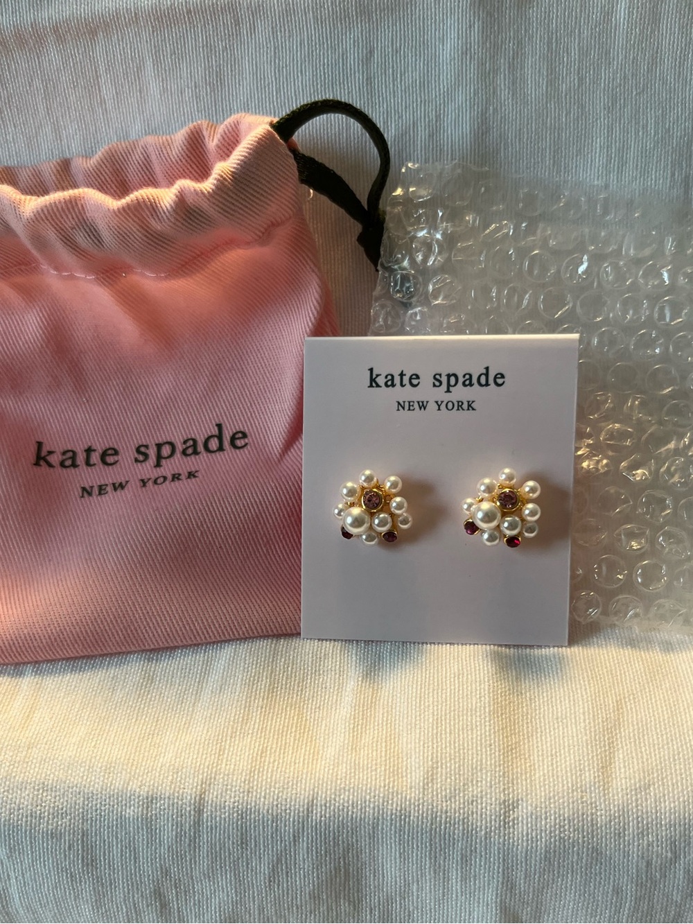 Kate Spade Faux Pearl Cluster Earrings